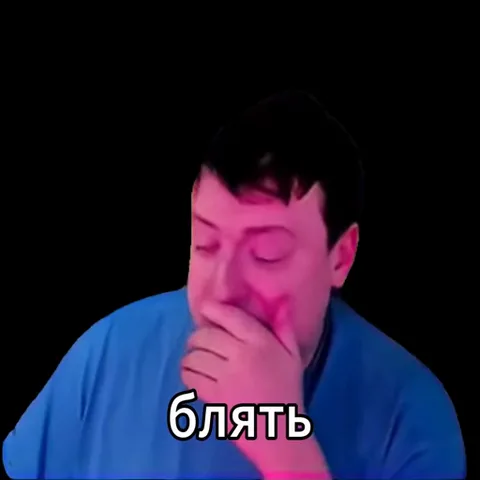 Мужчина с темными волосами в синей футболке на черном фоне. Сначала он держит руку у рта, затем опускает голову и хватается за нее руками.