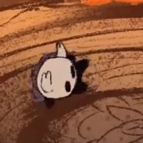 Анимация персонажа игры Hollow Knight, делающего кувырок в воздухе на фоне текстурированной поверхности.