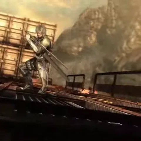 Анимация персонажа игры Metal Gear Rising: Revengeance, киборга Рейдена. Сначала он стоит в полный рост на фоне гор и говорит «Let's go». Затем крупный план лица, где загорается красный глаз-имплант.